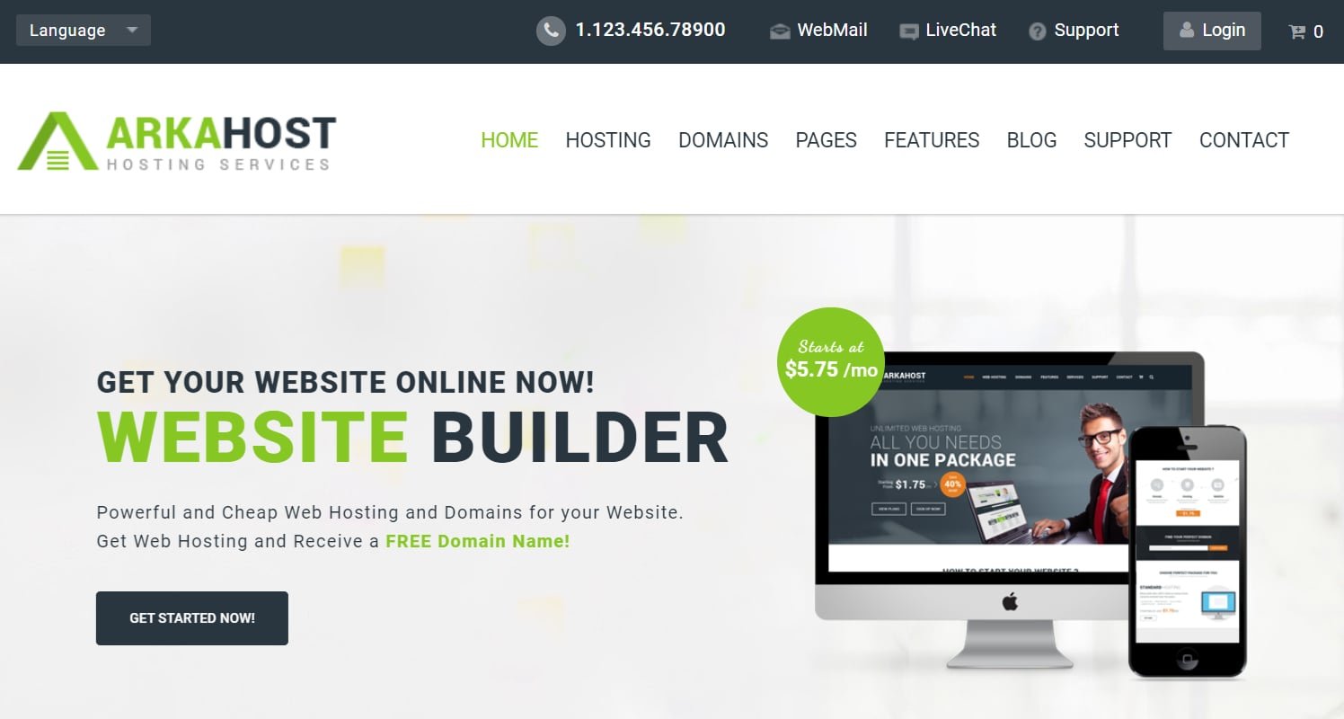 ArkaHost Full HTML Responsive Hosting Template Download