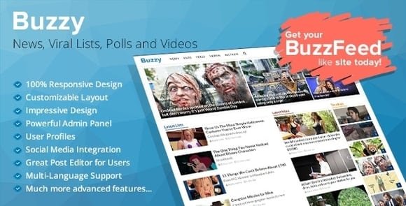 Buzzy News, Viral Lists, Polls and Videos Nulled Free Download
