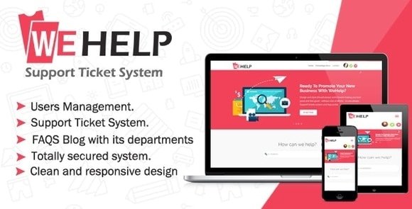 WeHelp Ticket Support System Nulled Script Download