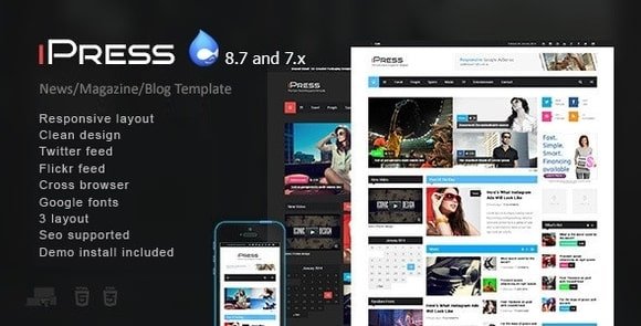 iPress Responsive News Magazine Drupal Theme