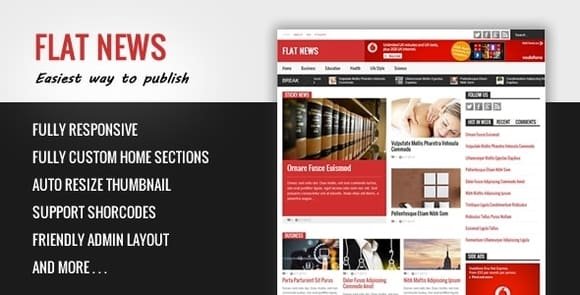 FlatNews Responsive Magazine Blogger Template
