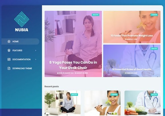Nubia Blogger Template Premium Free Download