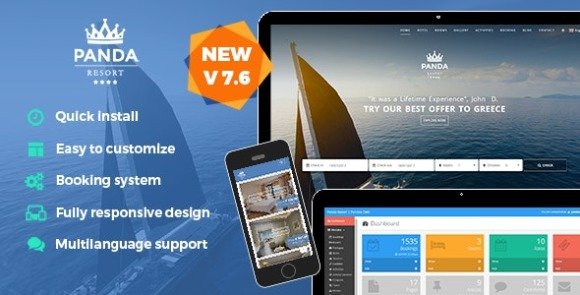Panda Resort 7 CMS for Single Hotel Booking System
