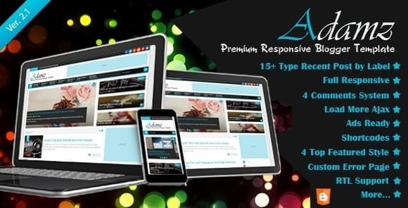 Adamz Responsive Blogger Template