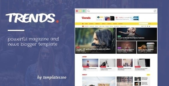 Trends - News Magazine Responsive Blogger Template