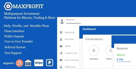 Max Profit - Online Multipurpose Investment Platform Nulled