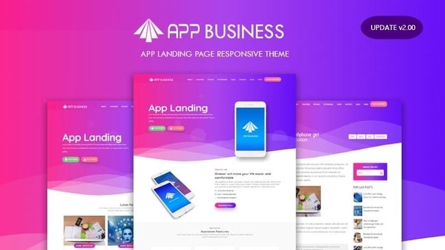 App Business Landing Page Responsive Blogger Template