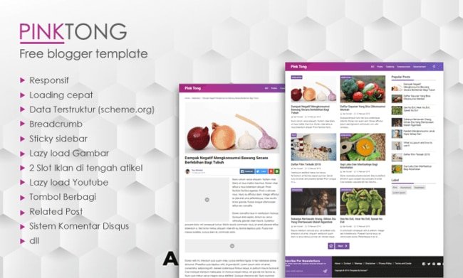 PinkTong High Speed News Magazine Blogger Template