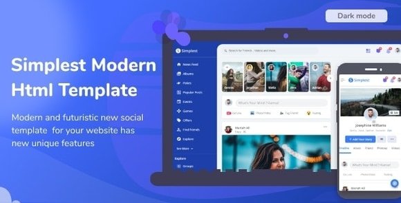 Simplest Online Community HTML Template Download