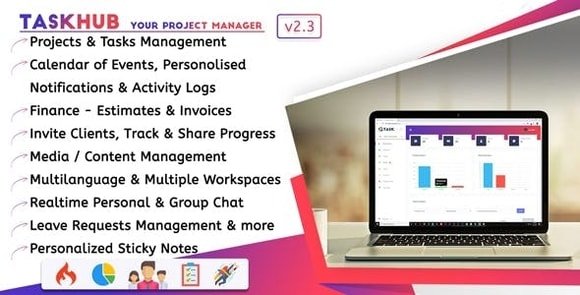 Taskhub Project Management Finance CRM Tool Nulled Script