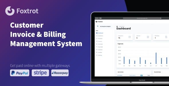 Foxtrot SaaS Customer Invoice and Expense Management System PHP Script