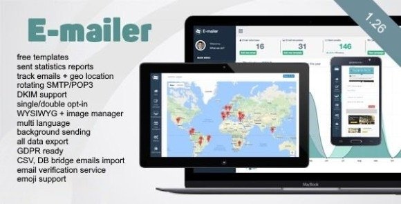 E-mailer Newsletter and Mailing System with Analytics Script