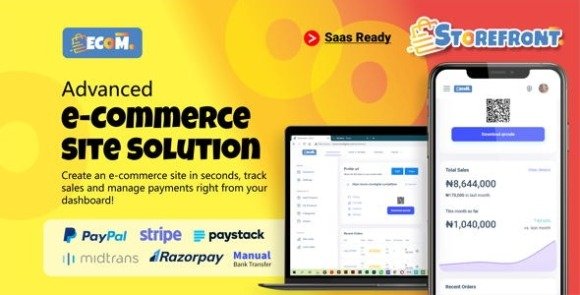 Ecom Fast Multi Store Front Builder SaaS PHP Script Nulled