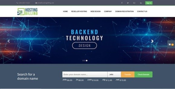Hosting Billing Domain and Web Hosting Invoicing System with CMS Script