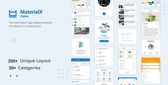 MaterialX Flutter Flutter Material Design UI Components App Source Code