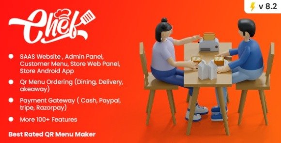 CHEF SaaS Contactless Multi-restaurant QR Menu Maker Application