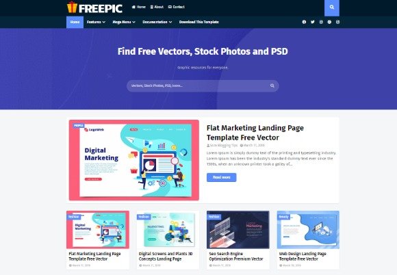Freepic Blogger Template