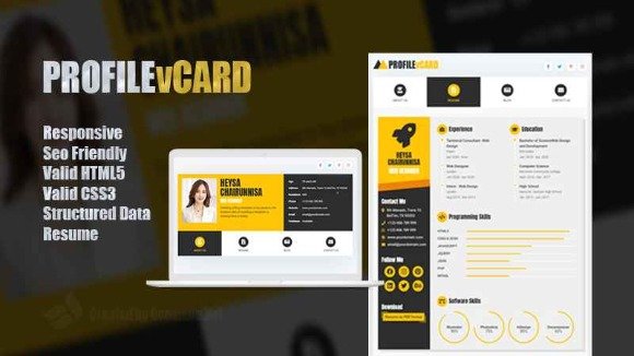 ProfilevCard Responsive Blogger Template Download
