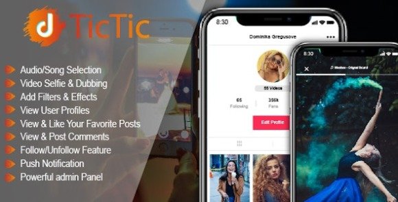 TicTic Android Media App for Creating and Sharing Short Videos App Source Code
