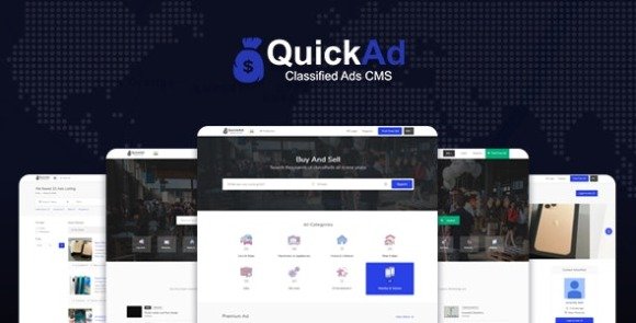 Classified Ads CMS PHP Script Quickad Classified Nulled