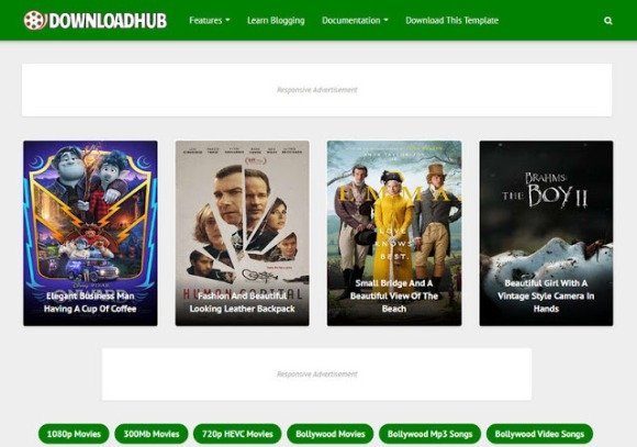 Download Hub Premium Blogger Template