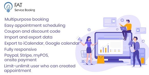 Fat Services Booking Automated Booking and Online Scheduling WordPress Plugin
