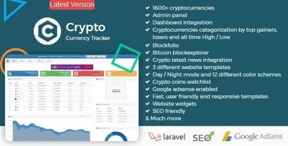 Crypto Currency Tracker Realtime Prices Charts News ICO PHP Script