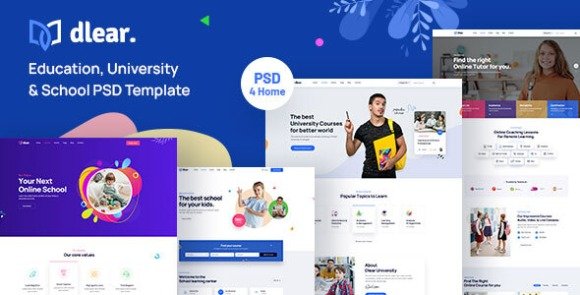 Dlear Education HTML Template Download