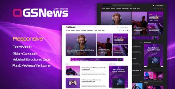 GSNews Premium Blog and Magazine Blogger Template Download