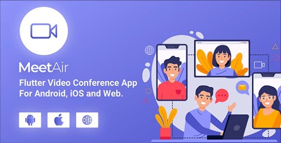 MeetAir iOS and Android Video Conference App for Live Class Meeting Webinar Online Training