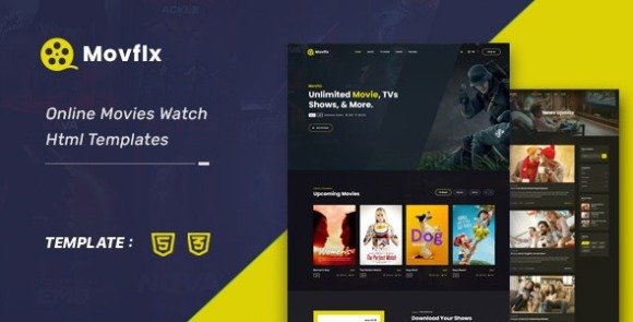 Movflx Video Production and Movie HTML5 Template Download