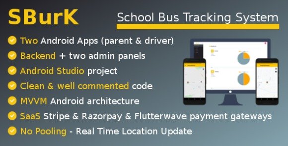 SBurK School Bus Tracker Two Android Apps and Backend SaaS Source Code