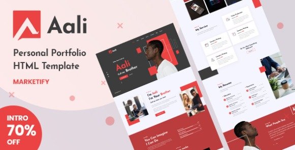 Aali Personal Portfolio Template HTML Download