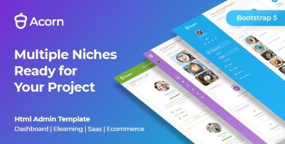 Acorn Bootstrap HTML Laravel .Net Admin Template Download