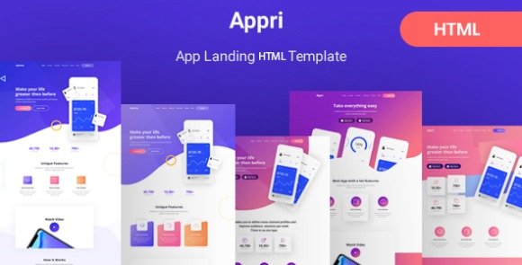 Appri App Landing HTML5 Template Download