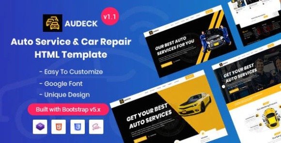 Audeck Auto Servicing Bootstrap 5 Template Download
