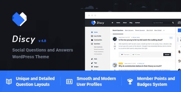 Discy Social Questions and Answers WordPress Theme Download