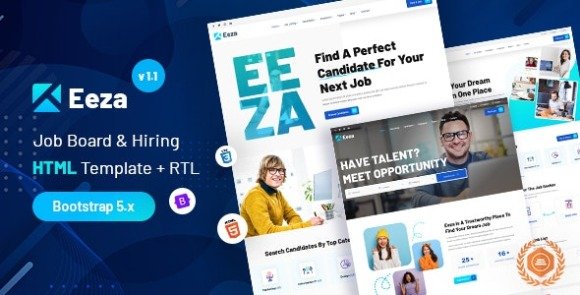 Eeza Job Board and Hiring Dashboard HTML Template Download