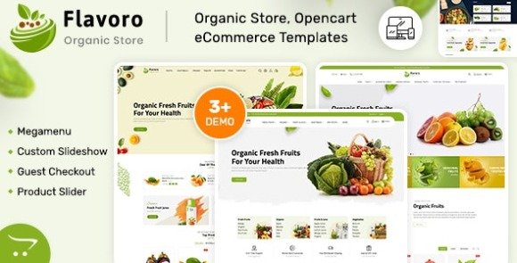 Flavero Organic Food OpenCart Store Theme Download