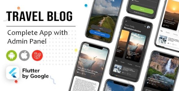 Flutter Blog App News App Travel News Branding App Source Code
