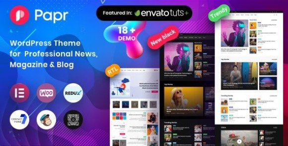 Papr News Magazine WordPress Theme Download