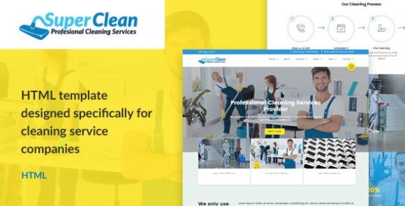 Super Clean Cleaning Services HTML Template Download