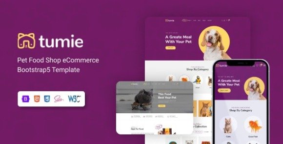 Tuime Animal Food Website Template Download