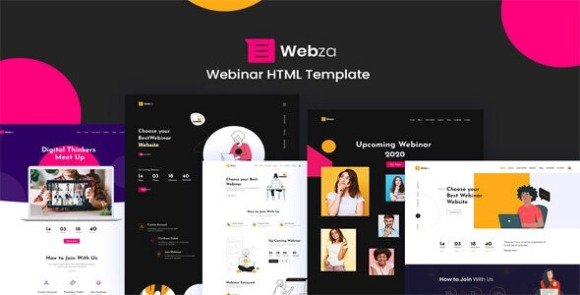 Webza Webinar Landing Page HTML Template Download