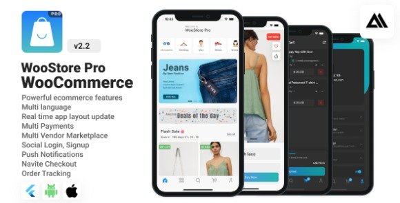 WooStore Pro WooCommerce Full Flutter E-commerce Multi vendor App Source Code