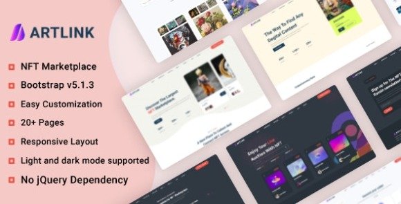 Artlink NFT Marketplace Template Download