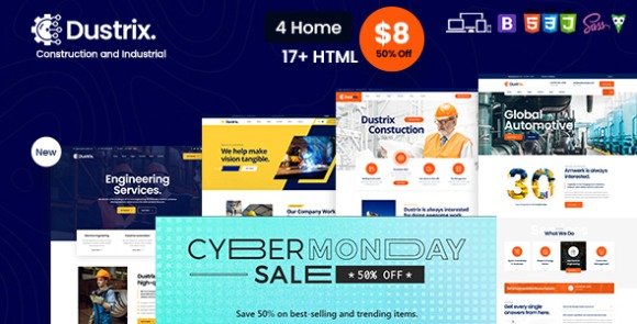 Dustrix Construction and Industry HTML Template Download