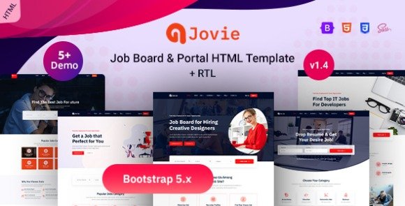 Jovie Job Board and Portal HTML Template Download