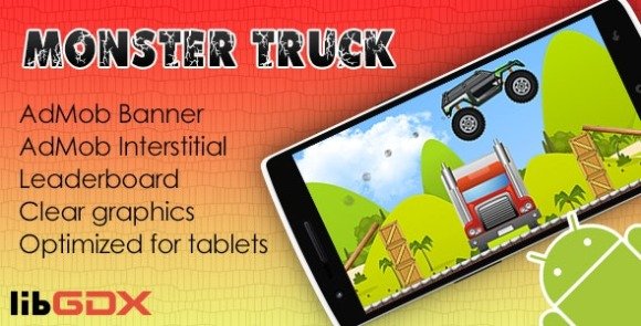 Monster Truck with AdMob and Leaderboard Source Download