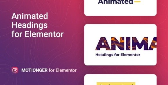 Motionger Animated Heading for Elementor Addon Download